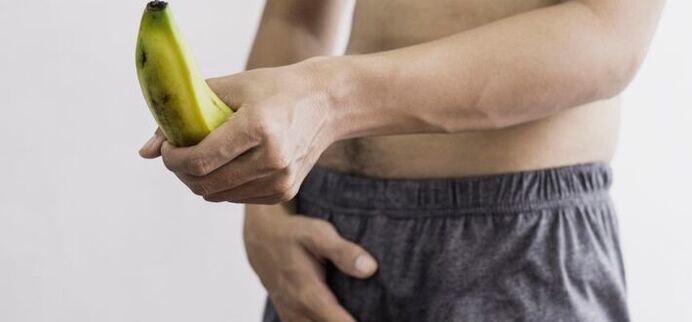 veličina muškog penisa na primjeru banane